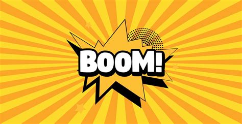 Comic Lettering Boom On White Background Vector 9360234 Vector Art At