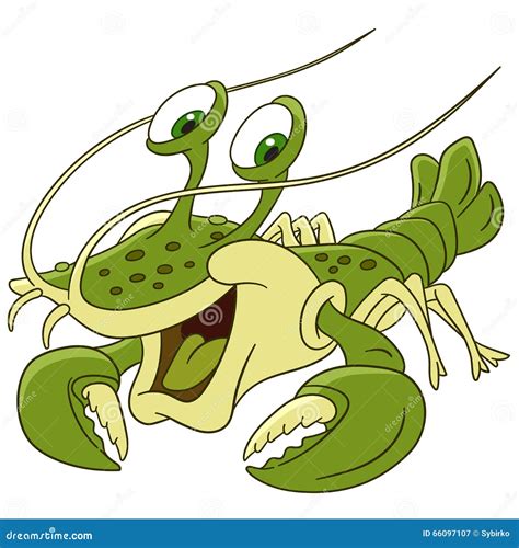 Cute Cartoon Lobster Stock Vector Illustration Of Cutout 66097107