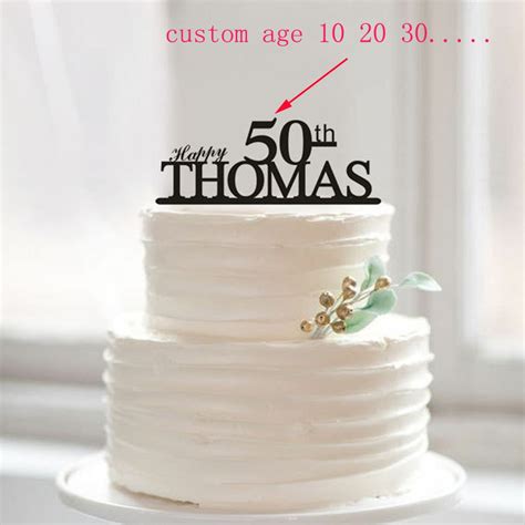 Retro design happy birthday printable cupcake topper. Happy 50th Birthday Cake Topper,50th Anniversary Cake Topper,Custom Name Cake Topper,50th 1 10 ...