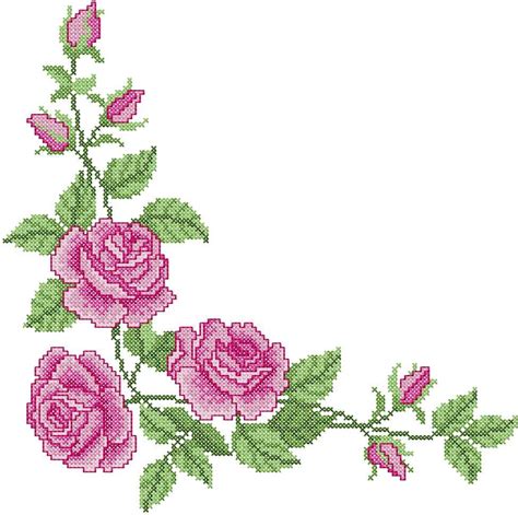 Rose Cross Stitch Free Embroidery Design Cross Stitch Machine