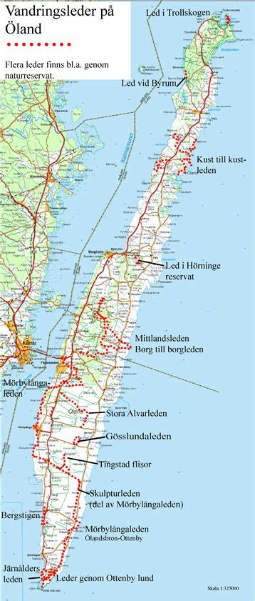 Hiking Routes On Öland Island Sweden Vandringsleder På Öland Från