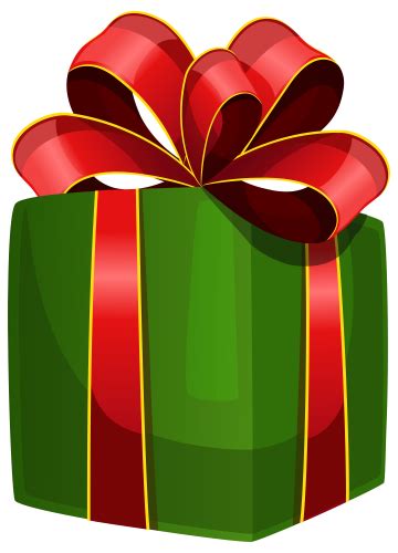 Green Gift Box Png Clipart The Best Png Clipart Christmas Drawing