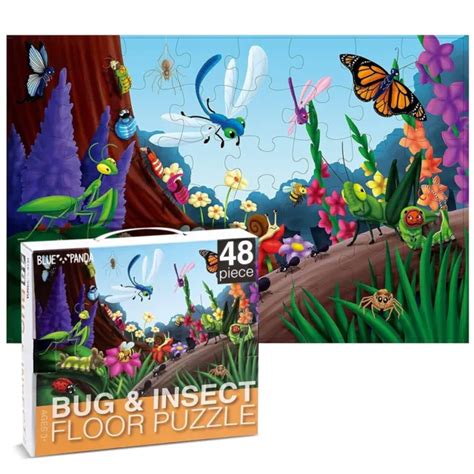 48 Piece Giant Floor Puzzle Bugs And Insects Jumbo Jigsaw Puzzles T