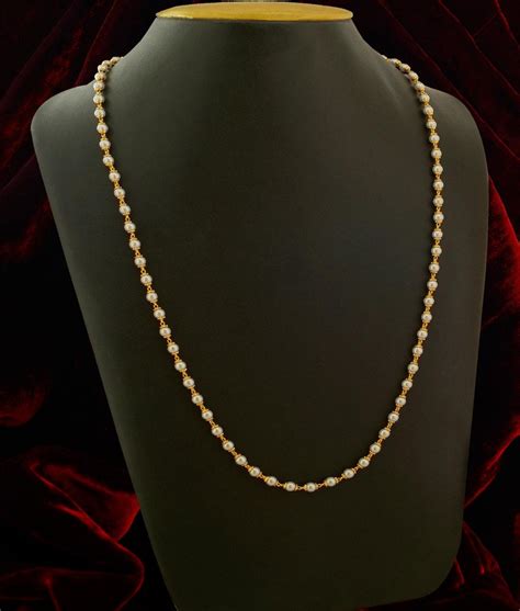 Buy Trendy One Gram Gold Pearl Chain Pearl Mala Designs Best Price Online