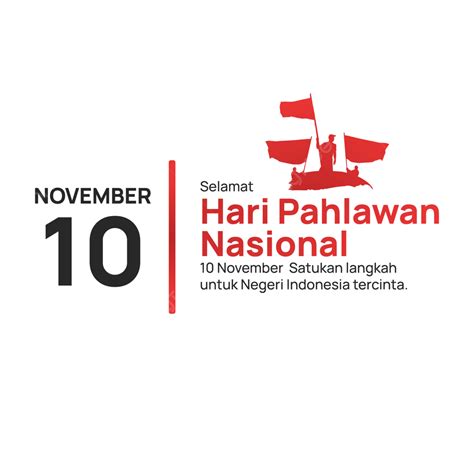 Logo Selamat Hari Pahlawan Nasional 10 November 2023 Vektor Hari