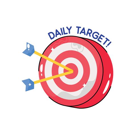 Daily target doodle vector colorful Sticker. EPS 10 file 27719038