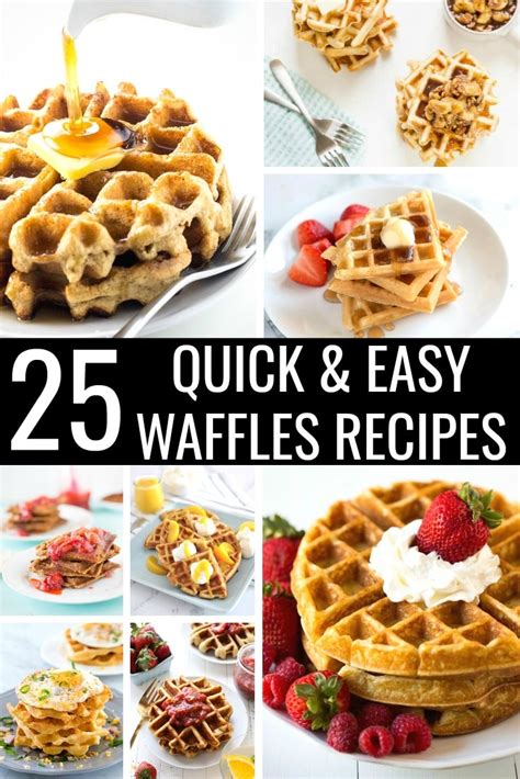 Instructions preheat your waffle iron, spray with non stick cooking spray and set aside. 25 Quick & Easy Waffle Recipes: Creative Sweet & Savory ...