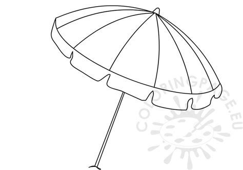 Summer Colouring Pages Open Rainbow Beach Umbrella Coloring Page My