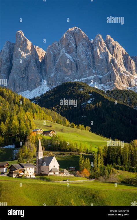 Autumn Afternoon Over Val Di Funes Santa Maddelena And The Geisler