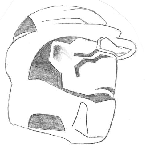 Master Chief Helmet Sketch By Browndude560 On Deviantart