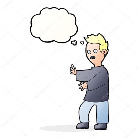 Cartoon Shocked Man With Thought Bubble Stock Vector Image By