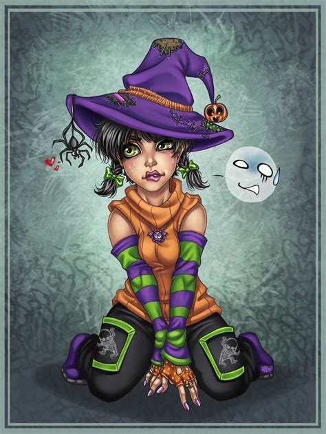Girls Illustration Beautiful Witch Witch