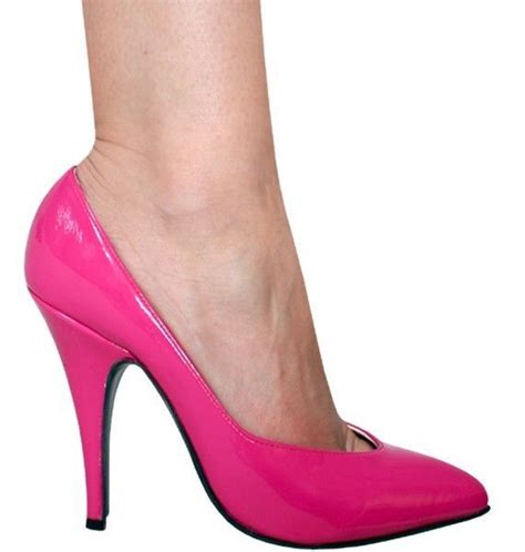 Womens Pink Pointy Toed Patent 45 Pump Kitty Paws Shoes Hot Pink