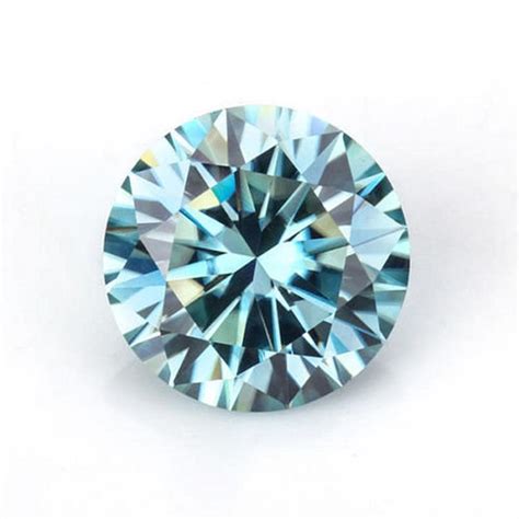 Egl Certified Green Moissanite Diamond 155 Ct Round Brilliant Etsy