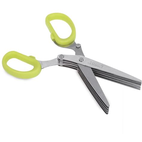 New Stainless Steel Multipurpose Tesoura 5 Blade Herb Scissors Kitchen