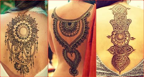 Henna tattoo is a figurative term usually referring to temporary skin stains made with henna paste from the flowering plant lawsonia inermis. 15 Back Henna Tattoos Meant For Henna Lovers