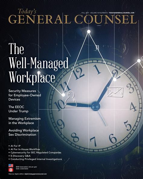 Todays General Counsel V14 N5 Fall 2017 By Todays General Counsel