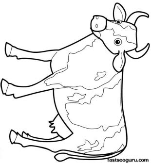 Horses, chickens, cows and more farm coloring pages and sheets to color. Printable animal farm cow coloring page - Free Printable ...