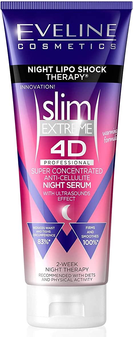 eveline cosmetics slim extreme 4d super concentrated cellulite slimming hot cream for women