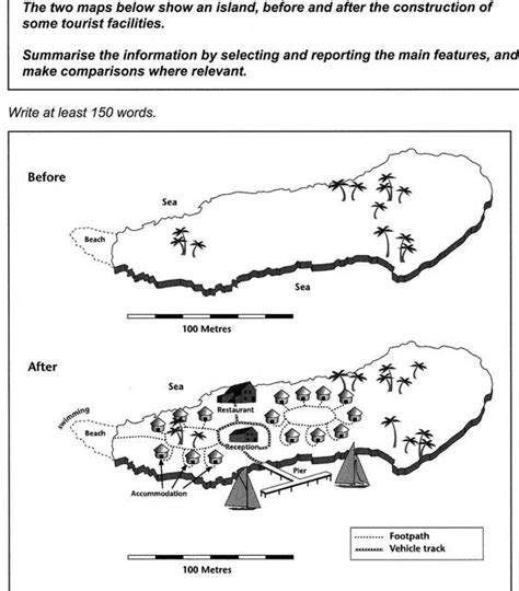 Ielts Writing Task 1 The Two Maps Below Show An Island Before And After
