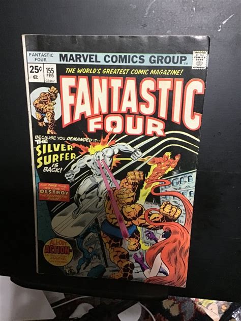 Fantastic Four 155 1975 Mid Grade Silver Surfer Key Fn Wow Comic