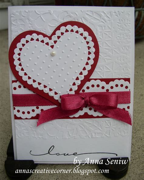 A Peek Inside The Creative Corner A Pretty Valentine Card Valentines