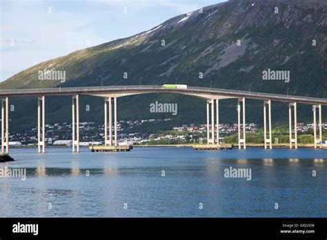 Tromso Bridge Cantilever Road Bridge In The City Of Tromso Norway