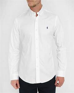 Polo Ralph White Dress Oxford Pin Point Shirt In White For Men