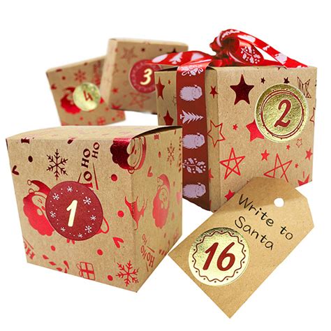 24pc Diy Empty Advent Calendar Boxes Set Ploma