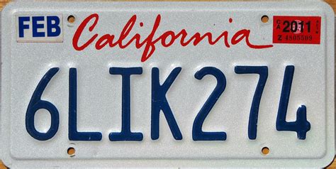 California License Plate Script 1993 Fonts In Use