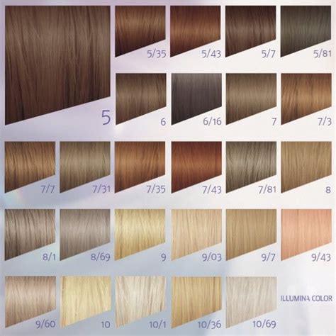 Illumina Color Chart Wella Illumina Color Wella Hair Color Wella