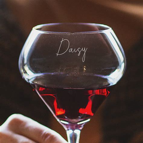 Personalised Elegant Wine Glass By Becky Broome
