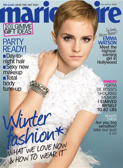 Emma Watson In Marie Claire Talks Working Childhood Protective