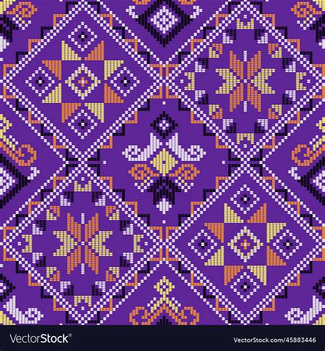Filipino Traditional Yakan Tapestry Pattern Vector Image