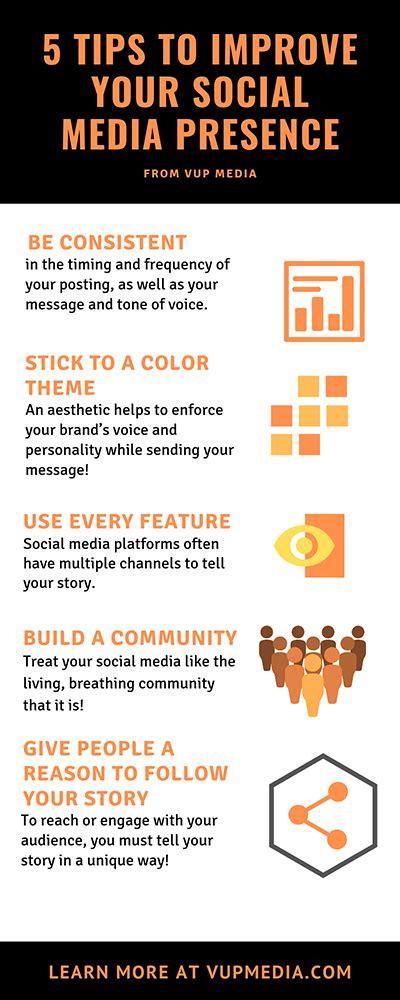5 Tips To Improve Your Social Media Presence Vup Media