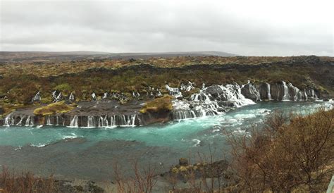 Barnafoss Waterfall Iceland Natural Landmarks Travel Iceland