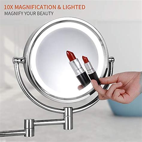 led makeup mirrors wall mount lighted 10x magnification bathroom vanity mirror ebay