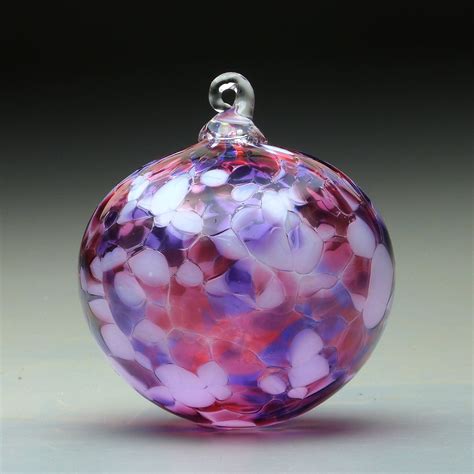 Hand Made Blown Glass Christmas Ornament Featuring Pink Etsy