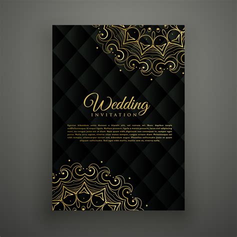 Wedding invitations as unique as you are. wedding card design in mandala style - Download Free ...