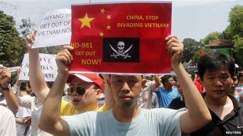 Vietnam Holds Anti China Protests Over South China Sea Dispute Bbc News