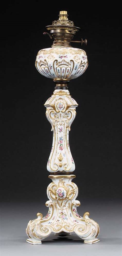 A Victorian Porcelain Oil Lamp Christies