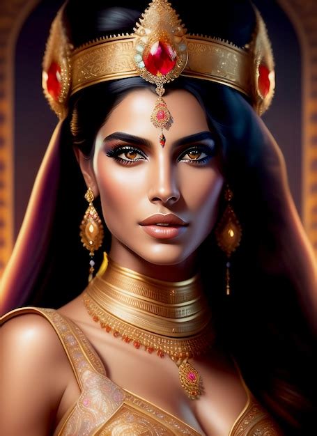premium photo indian queen or goddess devi very graceful ai generated art