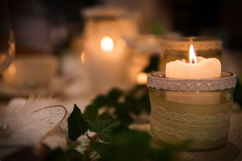 Hd Wallpaper Lighted White Tealight Candle In Closeup Photography