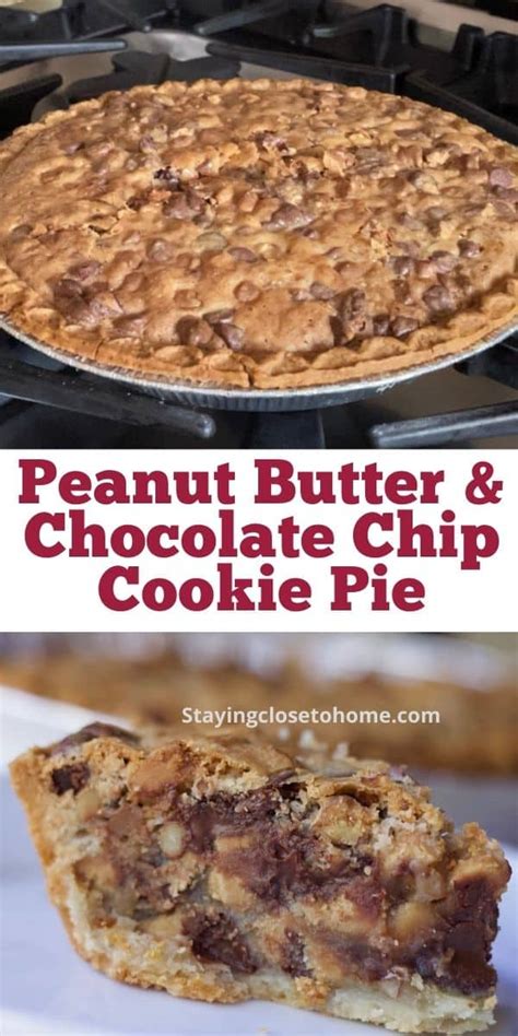 Easy Peasy Peanut Butter Chocolate Chip Cookie Pie Recipe