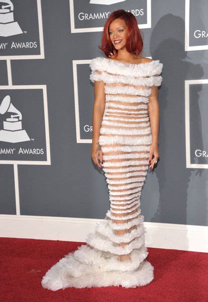 Rihanna S White Hot Grammy Gown