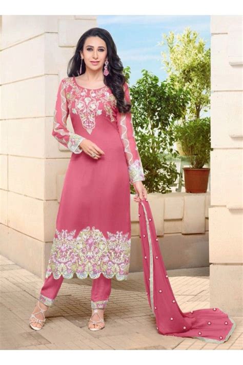 Karishma Kapoor In Pink Georgette Salwar Suit 17055 Pakistani Dresses Online Indian Women