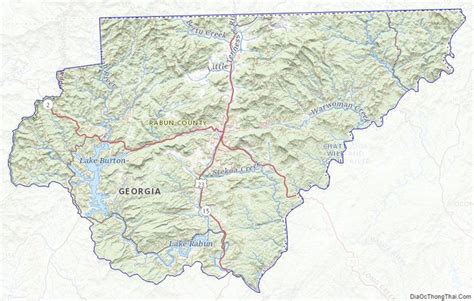 Topographic Map Of Rabun County Georgia Rabun County Topographic