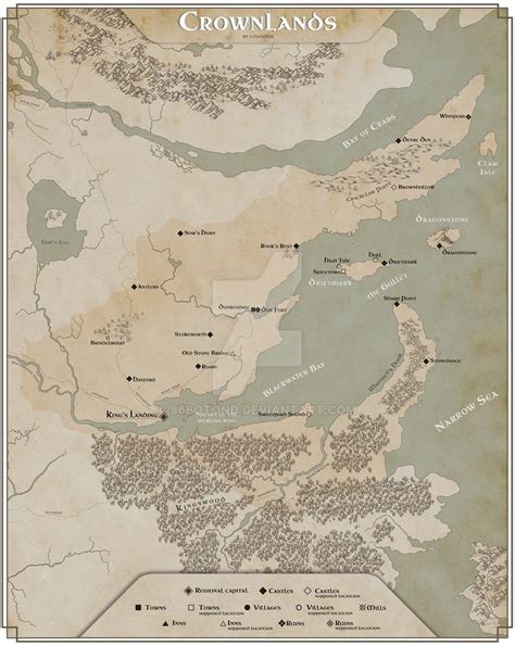 The Crownlands Map Westeros By 86botond On Deviantart