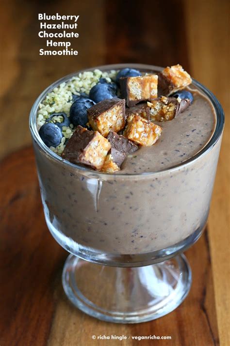 Share with me in the comments below! Blueberry Hazelnut Chocolate Hemp Smoothie bowl with ...