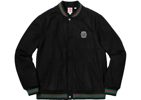 Our women's jacket and coat offering features essential styles like the tailored leather jacket, puffer more. Supreme LACOSTE Wool Varsity Jacket Black Spring/Summer 2018